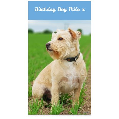 (Sky Blue) 75cm x 150cm (Personalised with Text)