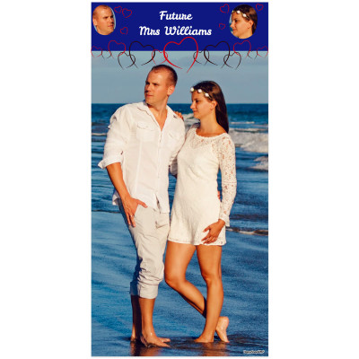 (Navy Blue) 150cm x 55cm (70gsm) (Personalised with Text)