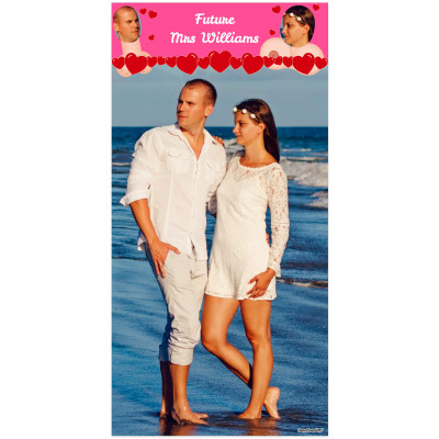 (Pink) 150cm x 55cm (70gsm) (Personalised with Text)