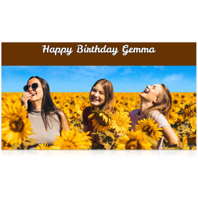 (Brown) 75cm x 200cm (Personalised with Text)