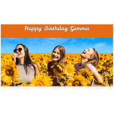(Orange) 55cm x 200cm (Personalised with Text)
