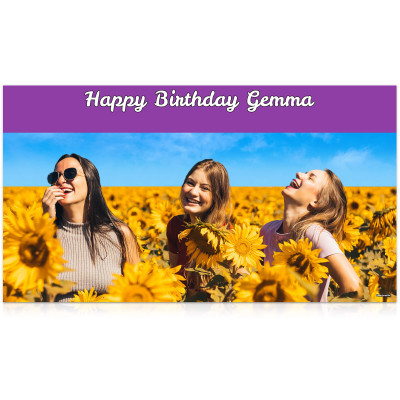(Purple) 55cm x 150cm (Personalised with Text)