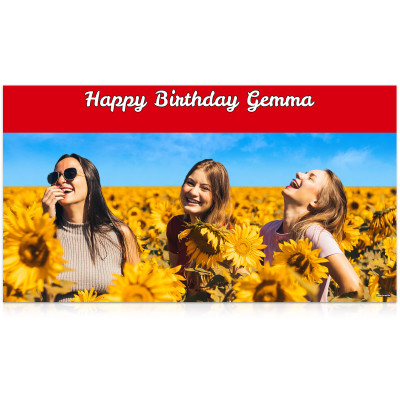 (Red) 55cm x 110cm (Personalised with Text)