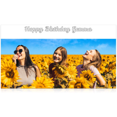 (White) 75cm x 150cm (Personalised with Text)