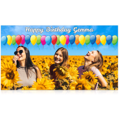 with Balloon Design 55cm x 150cm (Personalised with Text)