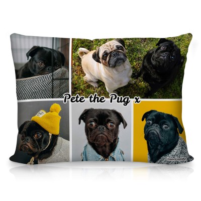(57cm x 40cm) Soft Velvet Polyester Fabric with Removable Cover (Zip) (Personalised with Text)