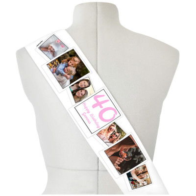 (220cm x 14cm) Baby Pink Mock Suede Polyester Fabric (Personalised with Text)