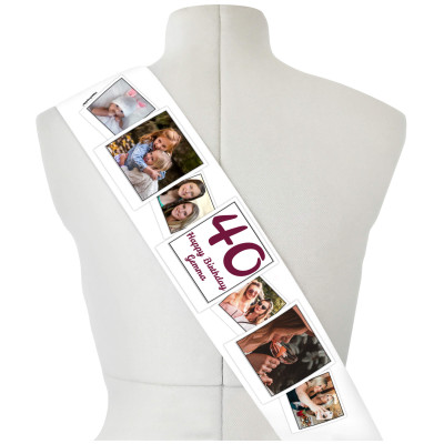 (220cm x 14cm) Burgundy Mock Suede Polyester Fabric (Personalised with Text)