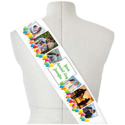 (220cm x 14cm) Bright Green Mock Suede Polyester Fabric (Personalised with Text)