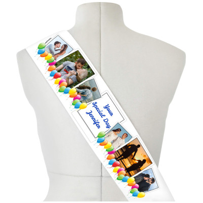(180cm x 14cm) Royal Blue Mock Suede Polyester Fabric (Personalised with Text)