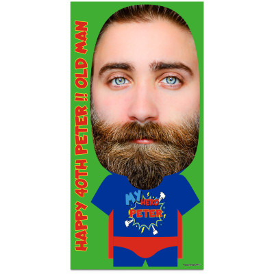 with Thunder & Wind Design (Green) 110cm x 55cm (70gsm) (Personalised with Text)
