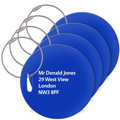 (10cm Circle) Royal Blue with Metal Loop (Personalised with Text)