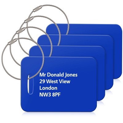 (10cm x 7cm) Royal Blue with Metal Loop (Personalised with Text)