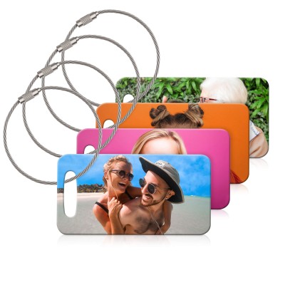 (9cm x 4.5cm) Red with Metal Loop (Personalised with Text)