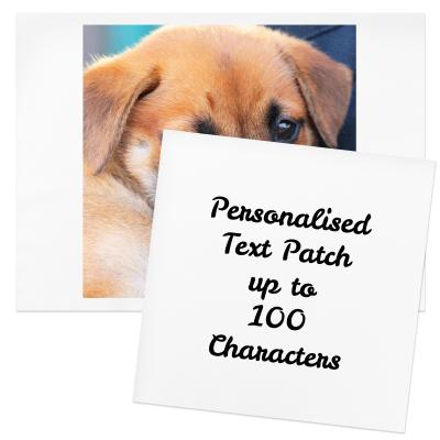 White Mock Suede Polyester Fabric 16 inch / 40cm (1 Photo) (Personalised with Text)