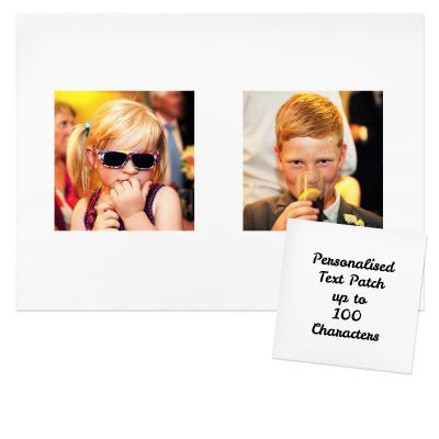 White Mock Suede Polyester Fabric 8 inch / 20cm (2 Photos) (Personalised with Text)