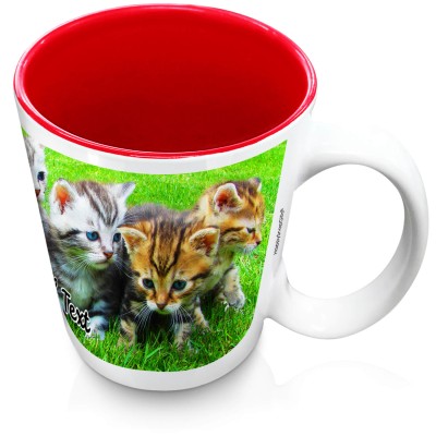 (XL 15oz Red) with 1 Wrapped Around Image (Personalised with Text)
