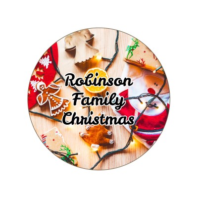 Circular Shape - Christmas Decorations Design (Personalised with Text)