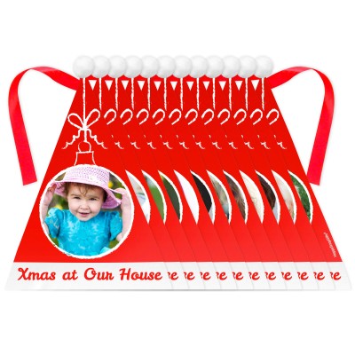 Christmas Hat Design with Fluffy Bobble Mock Suede Polyester Fabric 4m (12 Photos) (Personalised with Text)