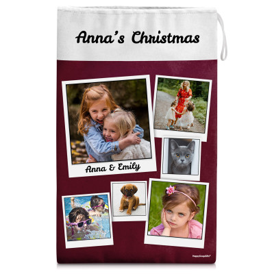 Small (30cm Size) Burgundy Soft Velvet Polyester Fabric (Personalised with Text)