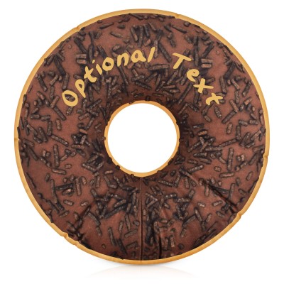 (34cm Circle) with Chocolate Sprinkle Design Soft Velvet Polyester Fabric (Personalised with Text)