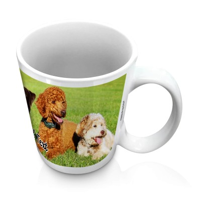 (10oz White) with 1 Wrapped Around Image (Personalised with Text)