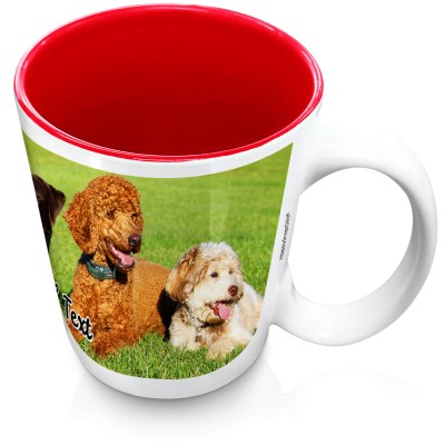 (XL 15oz Red) with 1 Wrapped Around Image (Personalised with Text)