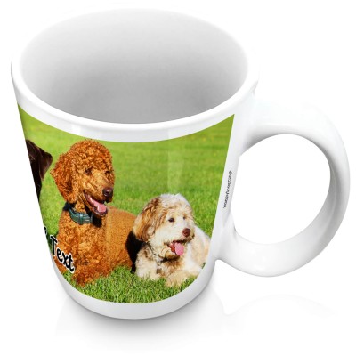 (XL 15oz White) with 1 Wrapped Around Image (Personalised with Text)