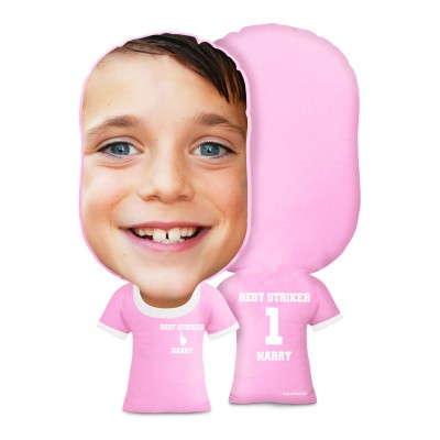 Regular Size (We Are No. 1 Icon) Baby Pink Soft Velvet Polyester Fabric (Personalised with Text)
