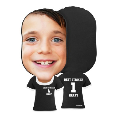Regular Size (We Are No. 1 Icon) Black Soft Velvet Polyester Fabric (Personalised with Text)
