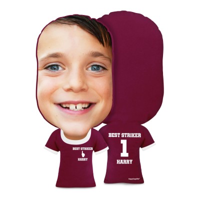 Regular Size (We Are No. 1 Icon) Burgundy Soft Velvet Polyester Fabric (Personalised with Text)