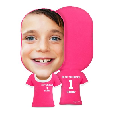Regular Size (We Are No. 1 Icon) Hot Pink (Fuchsia) Soft Velvet Polyester Fabric (Personalised with Text)