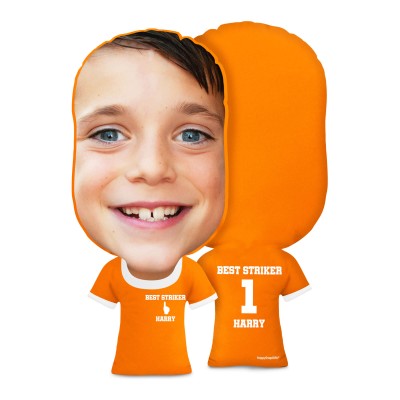 Regular Size (We Are No. 1 Icon) Burnt Orange Soft Velvet Polyester Fabric (Personalised with Text)