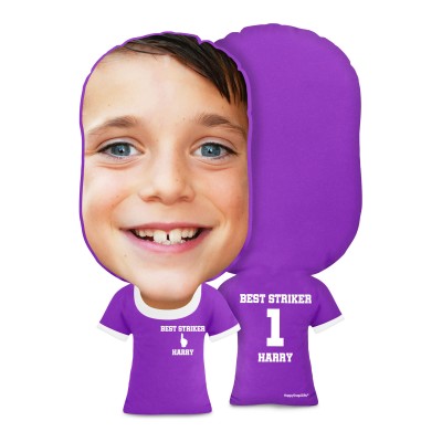 Regular Size (We Are No. 1 Icon) Purple Soft Velvet Polyester Fabric (Personalised with Text)