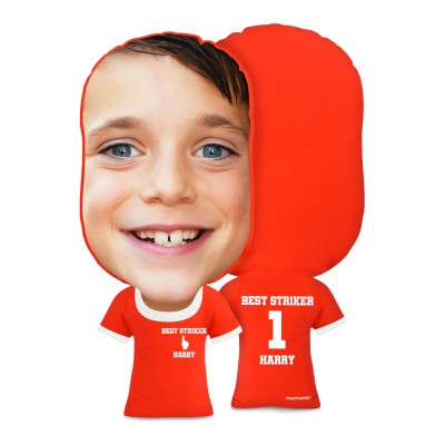 Regular Size (We Are No. 1 Icon) Red Soft Velvet Polyester Fabric (Personalised with Text)