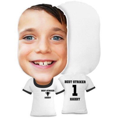 XL Size (Champions Icon) White Soft Velvet Polyester Fabric (Personalised with Text)