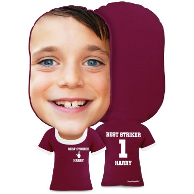 XL Size (Single Finger Icon) Burgundy Soft Velvet Polyester Fabric (Personalised with Text)