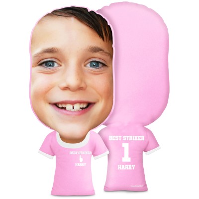 XL Size (We Are No. 1 Icon) Baby Pink Soft Velvet Polyester Fabric (Personalised with Text)