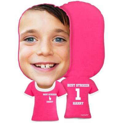 XL Size (We Are No. 1 Icon) Hot Pink (Fuchsia) Soft Velvet Polyester Fabric (Personalised with Text)