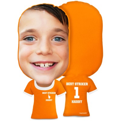 XL Size (We Are No. 1 Icon) Burnt Orange Soft Velvet Polyester Fabric (Personalised with Text)