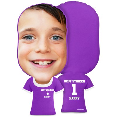 XL Size (We Are No. 1 Icon) Purple Soft Velvet Polyester Fabric (Personalised with Text)