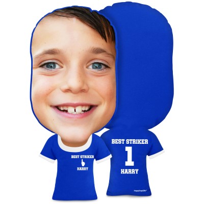 XL Size (We Are No. 1 Icon) Royal Blue Soft Velvet Polyester Fabric (Personalised with Text)