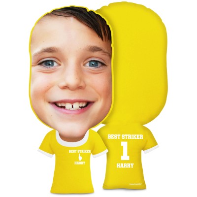 XL Size (We Are No. 1 Icon) Yellow Soft Velvet Polyester Fabric (Personalised with Text)