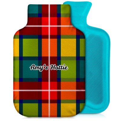 2 Litre - Tartan Check Soft Velvet Polyester Fabric and Removable Cover