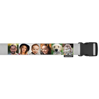 (250cm) - Silver Grey with Standard Buckle (Personalised with Text)