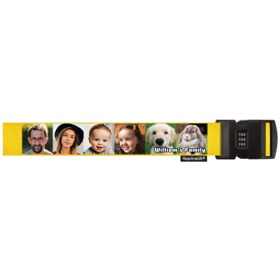 (250cm) - Yellow with Combination Lock (Personalised with Text)