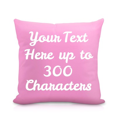 (25cm Square) Baby Pink Soft Velvet Polyester Fabric (Personalised with Text)