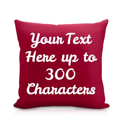 (25cm Square) Burgundy Soft Velvet Polyester Fabric (Personalised with Text)