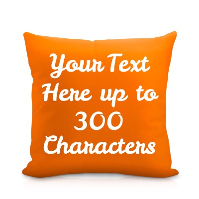 (25cm Square) Burnt Orange Soft Velvet Polyester Fabric (Personalised with Text)