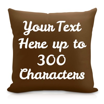 (40cm Square) Brown Soft Velvet Polyester Fabric (Personalised with Text)